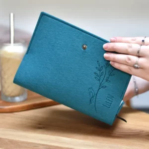 Vilten hervulbare notitieboeken met persoonlijke gravering