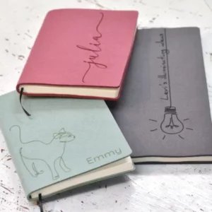 Vilten Notitieboek Vilt ontwerp je eigen gravering