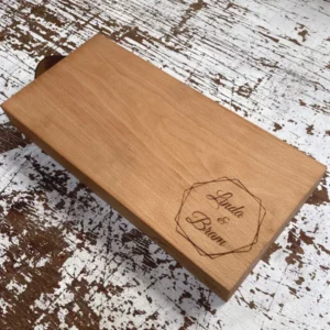 Houten hakblok met gravering Beuken