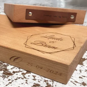 Houten hakblok met gravering Beuken