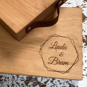 Houten hakblok met gravering Beuken