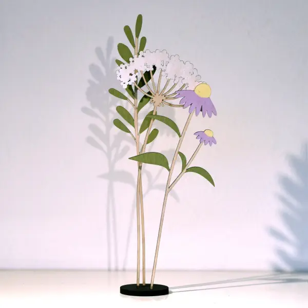 Duurzaam boeket van gelaserde houten bloemen – handgemaakt in Breda